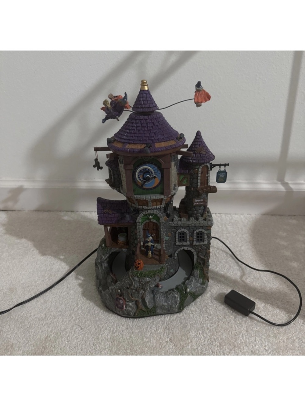NEW LEMAX Witch Clock Tower Village (Lights up, moves, and makes noise) - Picture 2 of 9
